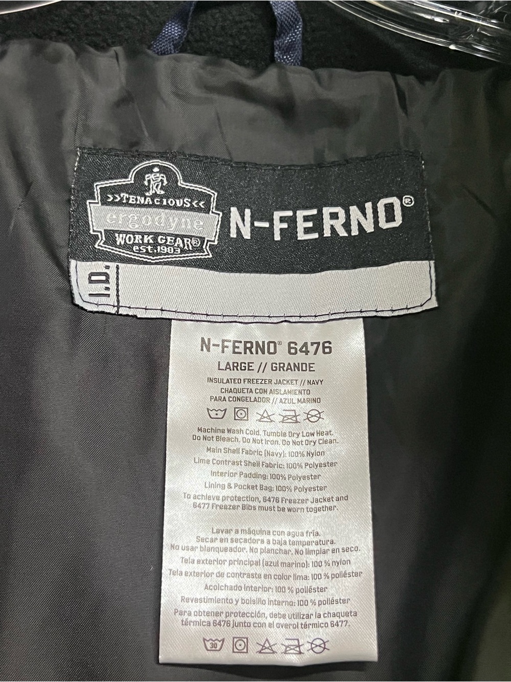 New Ergodyne N-Ferno 6476 3M Insulated Freezer Jacket - Picture 8 of 8